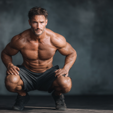 Чоловік виконує функціональні вправи